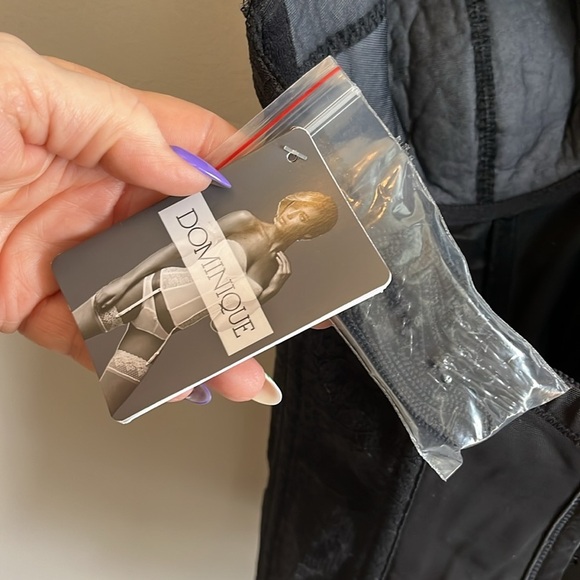 COPY - Dominique “Colette” Strapless Lace Corset Bustier Bridal Longline Bra Bl… - Picture 5 of 11